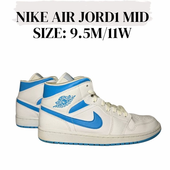 Size 9.5M 11W - Air Jordan 1 Mid University Blue main image 4
